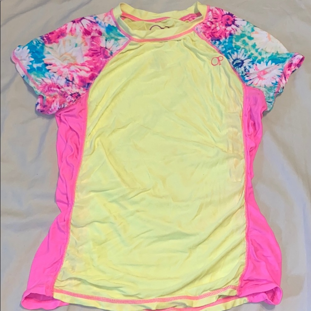 Gently used big girls rash guard swim top!